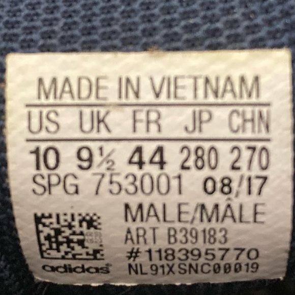 Adidas Poweralley 5 Black/Blue Baseball Athletic Cleats Shoes Mens Size US 10 - Picture 9 of 10